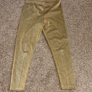 Vintage Lerner Gold Shimmer Leggings Small